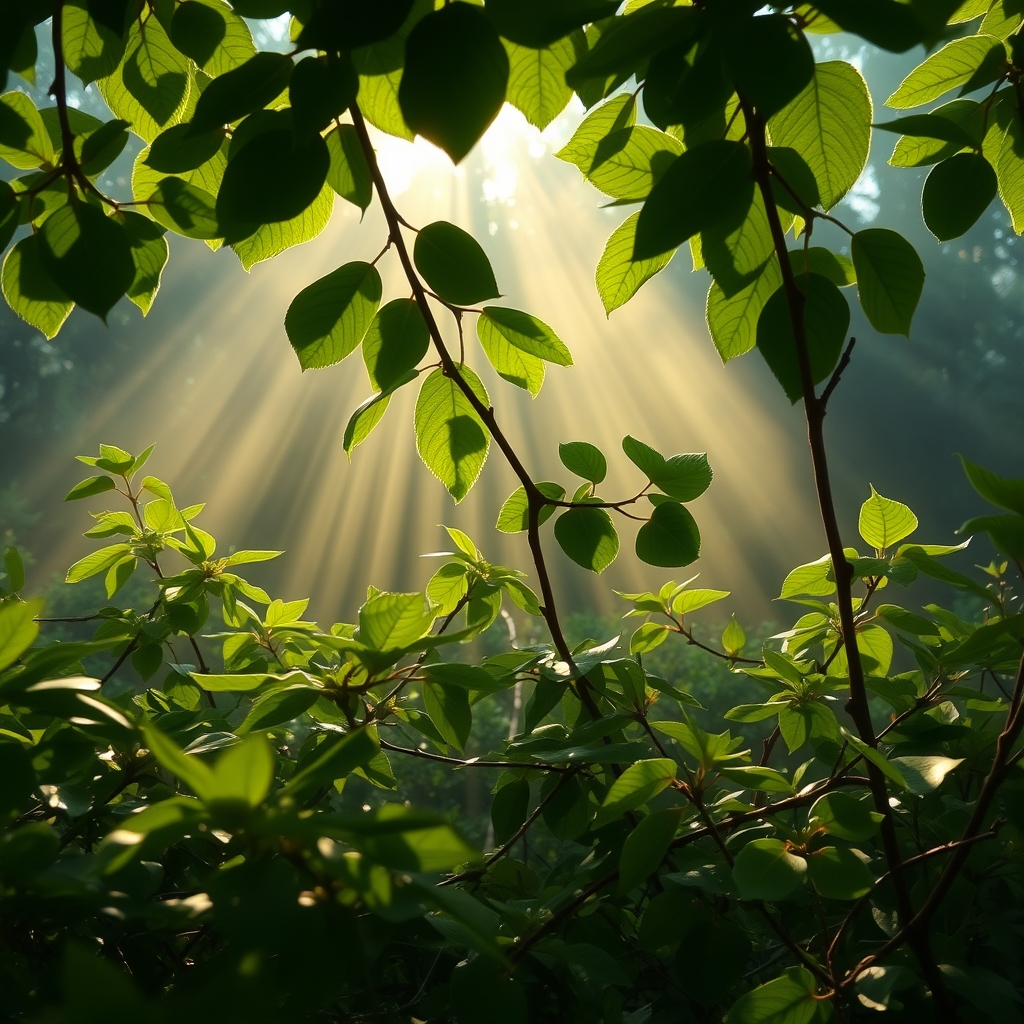 Serene natural wellness scene